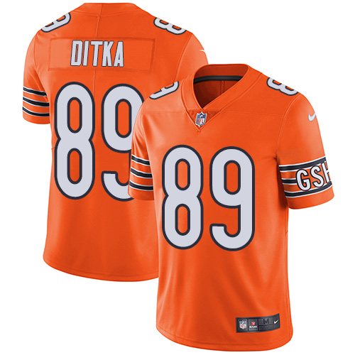 Nike Bears #89 Mike Ditka Orange Men's Stitched NFL Limited Rush Jersey - Click Image to Close